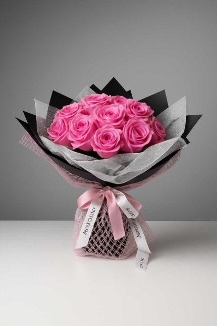 Pink Allure 25 Pink Roses Premium