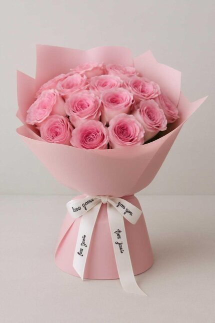 Pinky Glow 20 premium pink Roses
